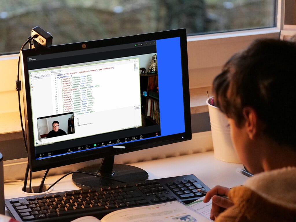 A GCSE Computer Science student learning lists in Python
